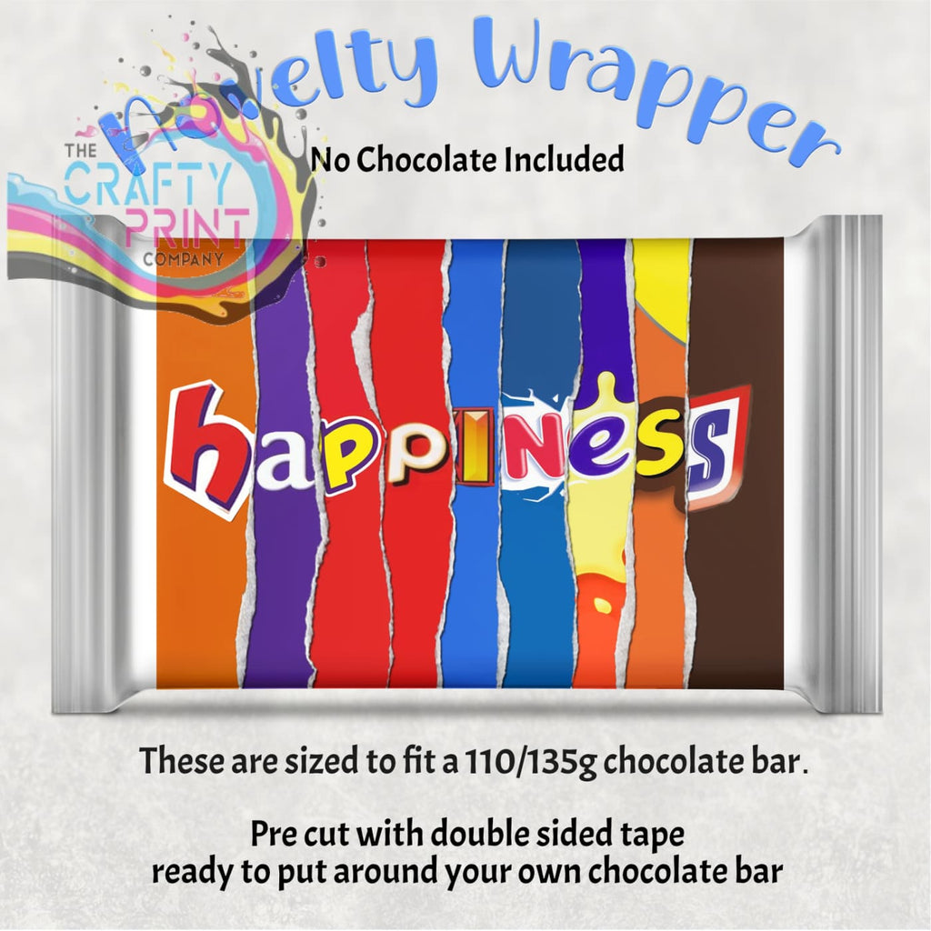 Happiness Chocolate Bar Wrapper - Gift Wrapping