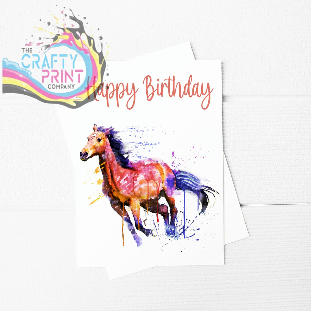 Happy Birthday Horse A5 Card & Envelope - Greeting Note