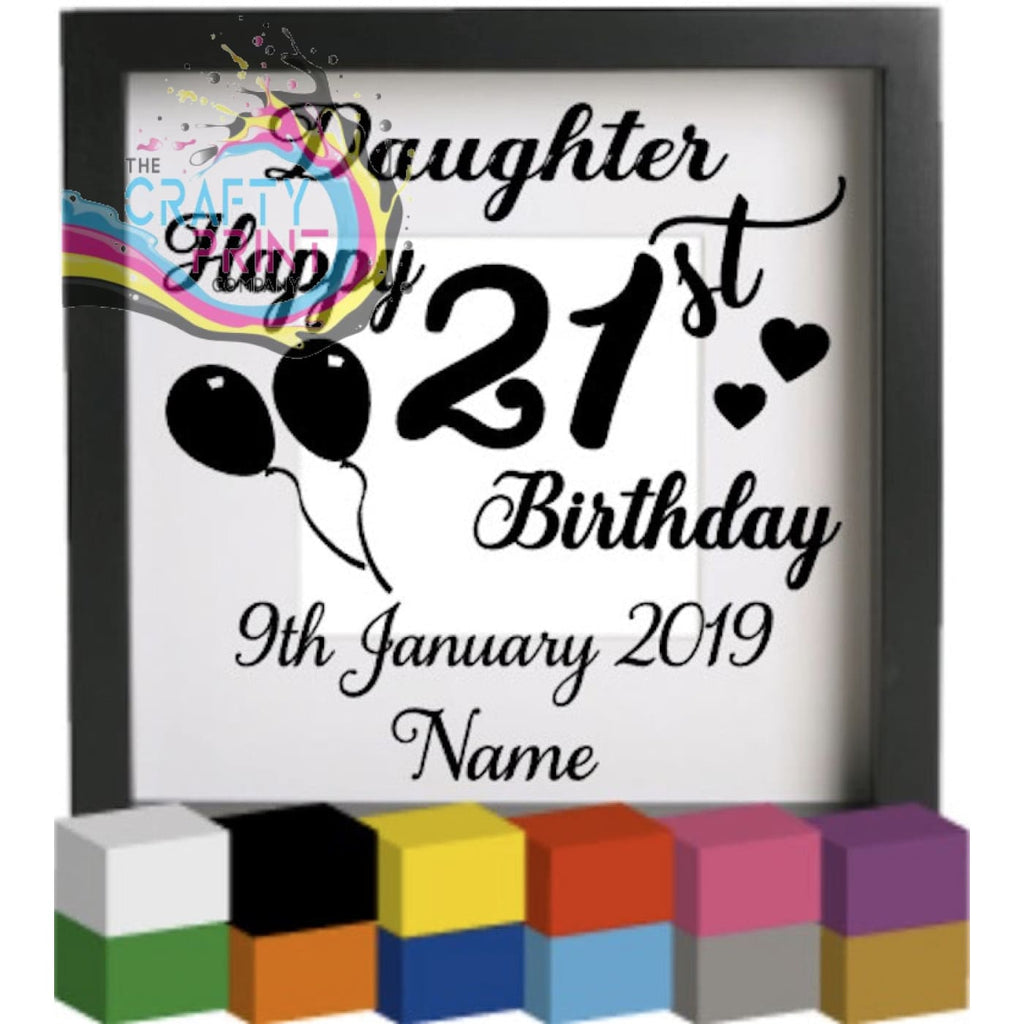 Happy Birthday Personalised Vinyl Decal Sticker - Decorative