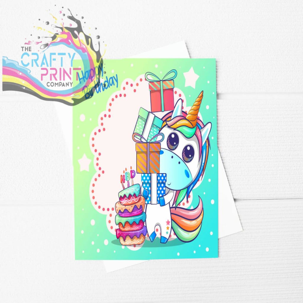 Happy Birthday Unicorn A5 Card & Envelope - Greeting Note