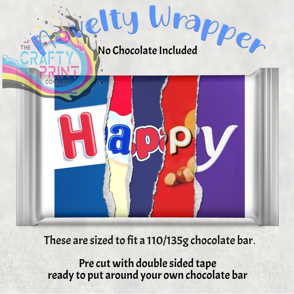 Happy Chocolate Bar Wrapper - Wrapping Paper
