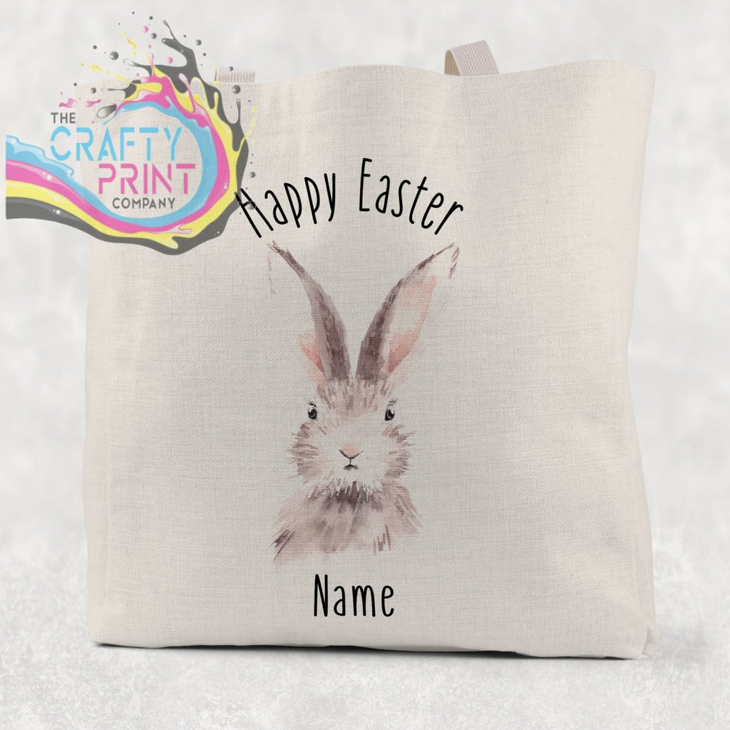 Happy Easter Bunny Tote/Goodie Bag Personalised - Small 21cm