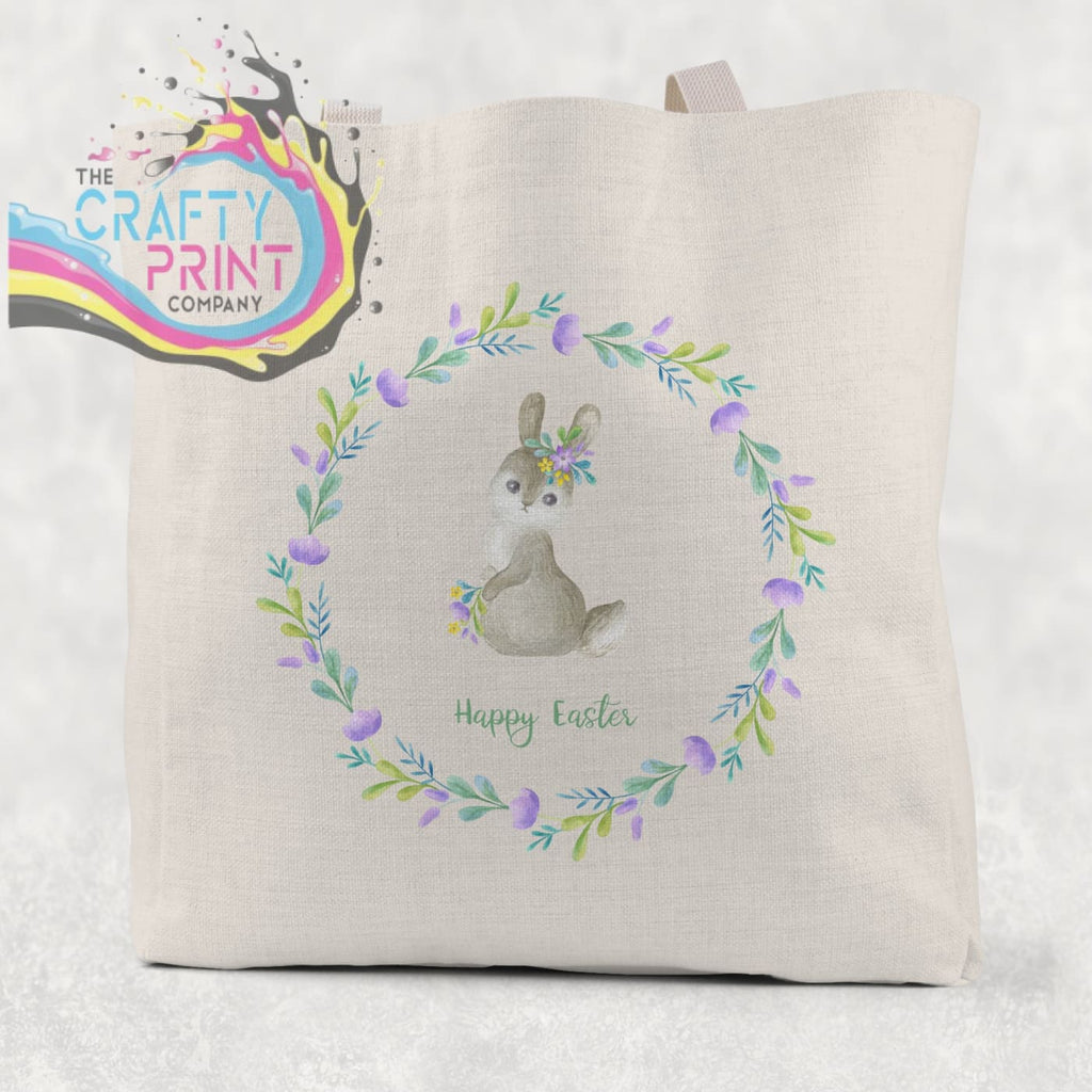 Happy Easter Bunny Wreath Tote/Goodie Bag - Gift Bags