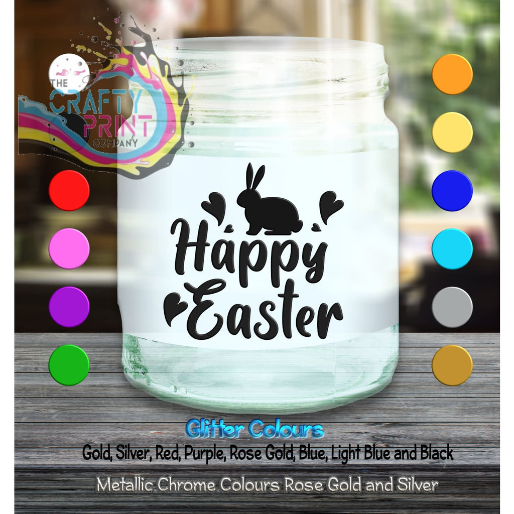 Happy Easter Candle Decal Vinyl Sticker - Decorative