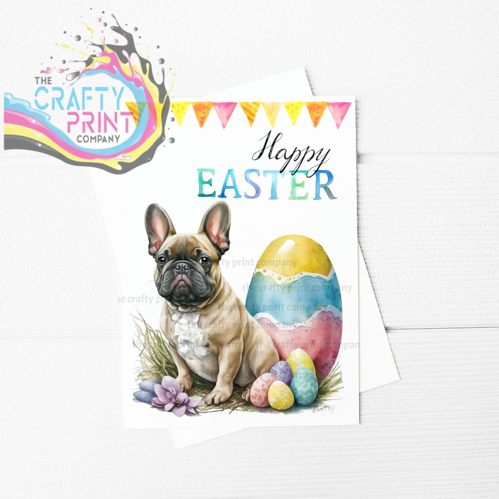 Happy Easter French Bulldog A5 Card - Greeting & Note Cards