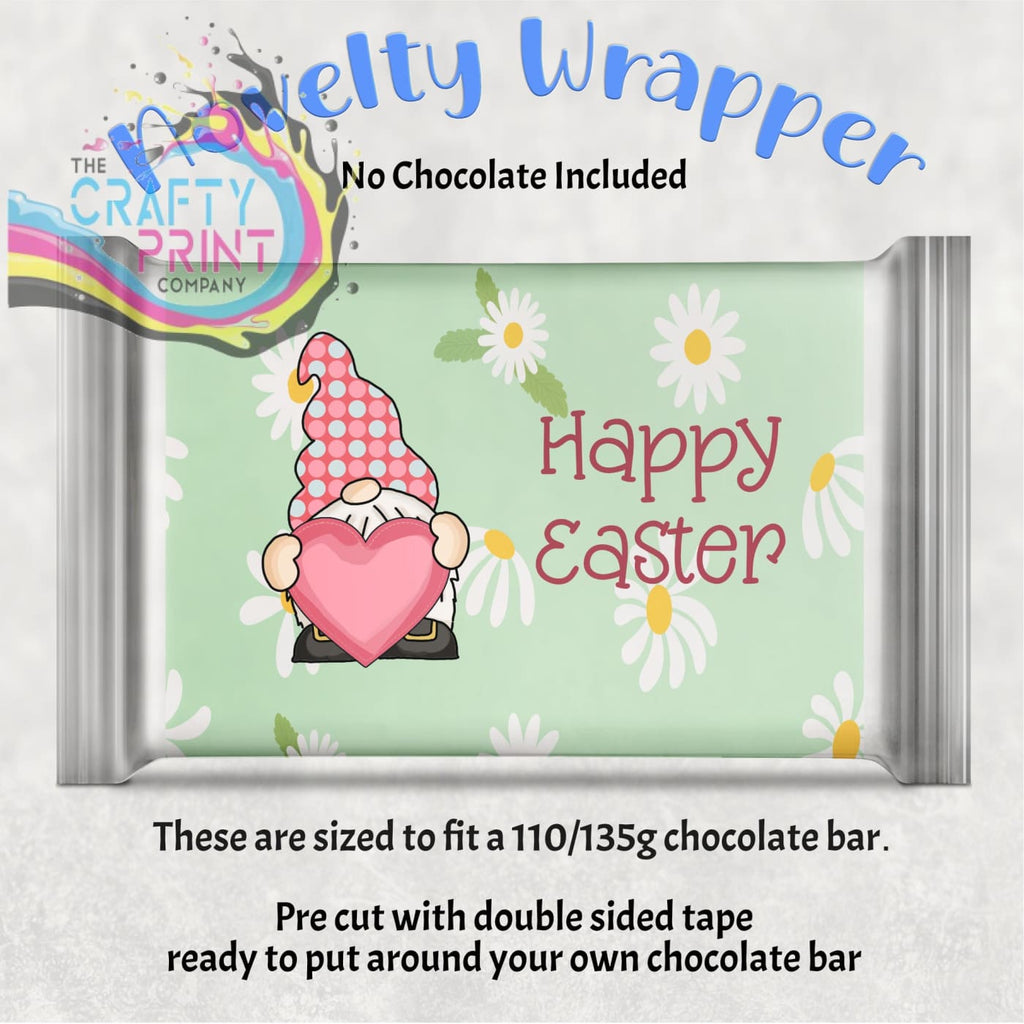 Happy Easter Gnome Daisy Chocolate Bar Wrapper - Wrapping