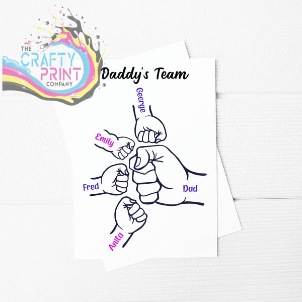Happy Father’s Day Fist Bump A5 Card & Envelope - Greeting