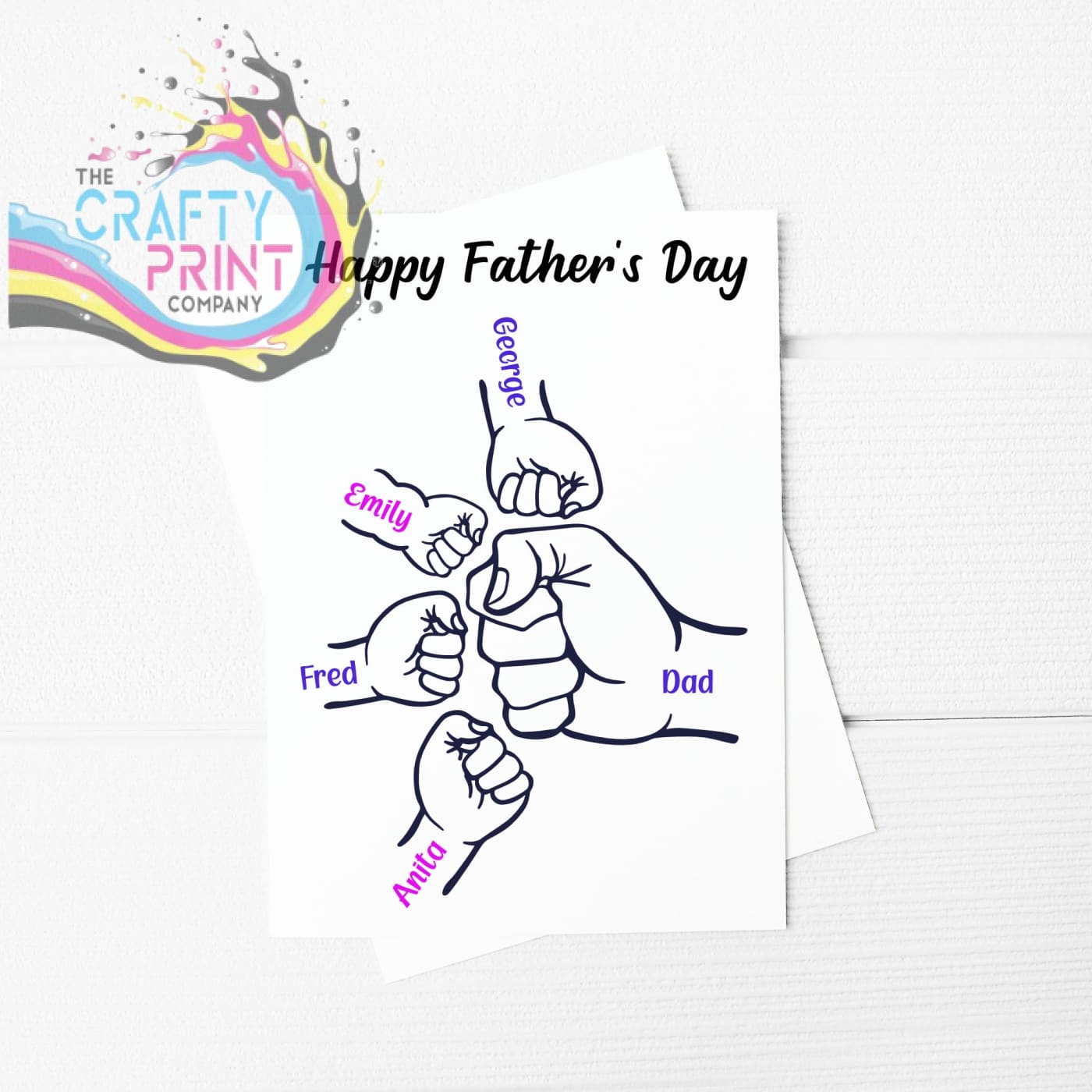 Happy Father’s Day Fist Bump A5 Card & Envelope - Greeting