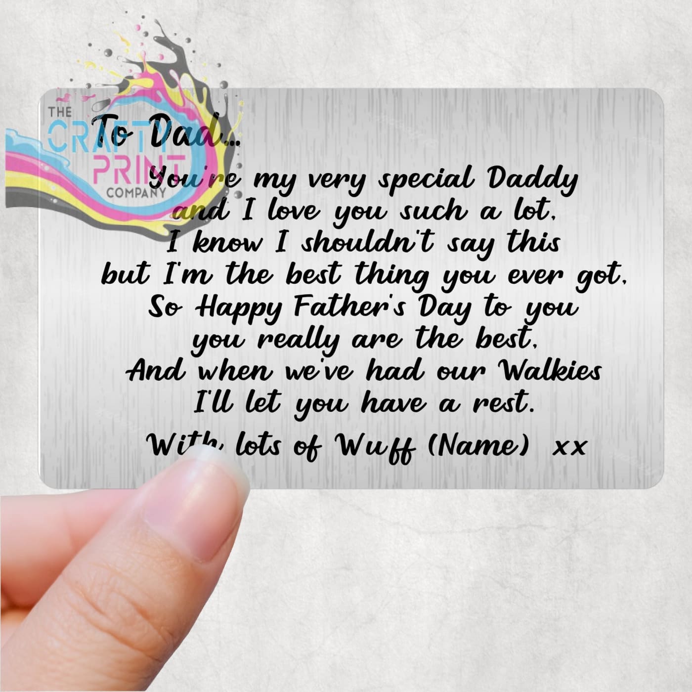 Happy Father’s Day From the Dog Personalised Card