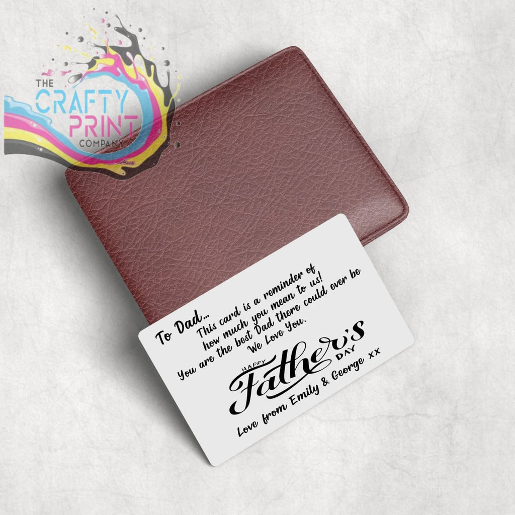 Happy Father’s Day Personalised Card for Wallet - Handbag &