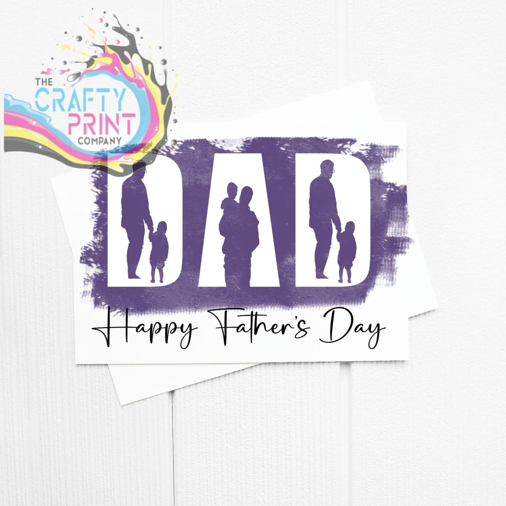 Happy Father’s Day Word A5 Card & Envelope - Dad - Greeting