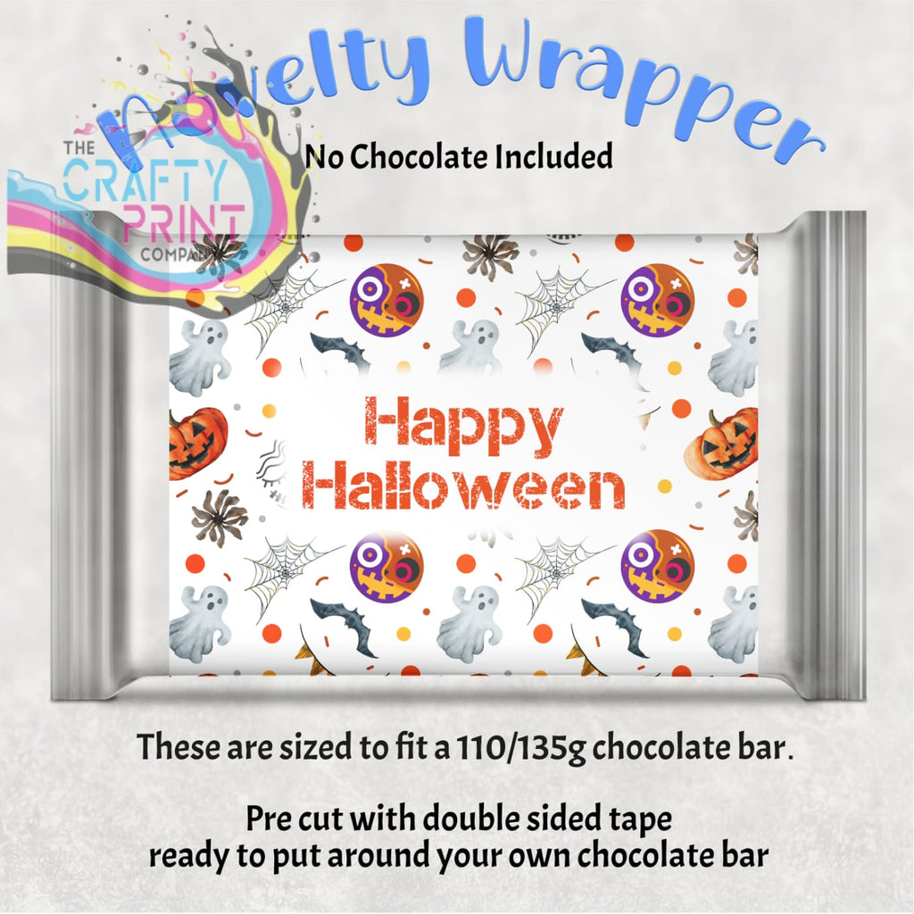 Happy Halloween Chocolate Bar Wrapper - Gift Wrapping