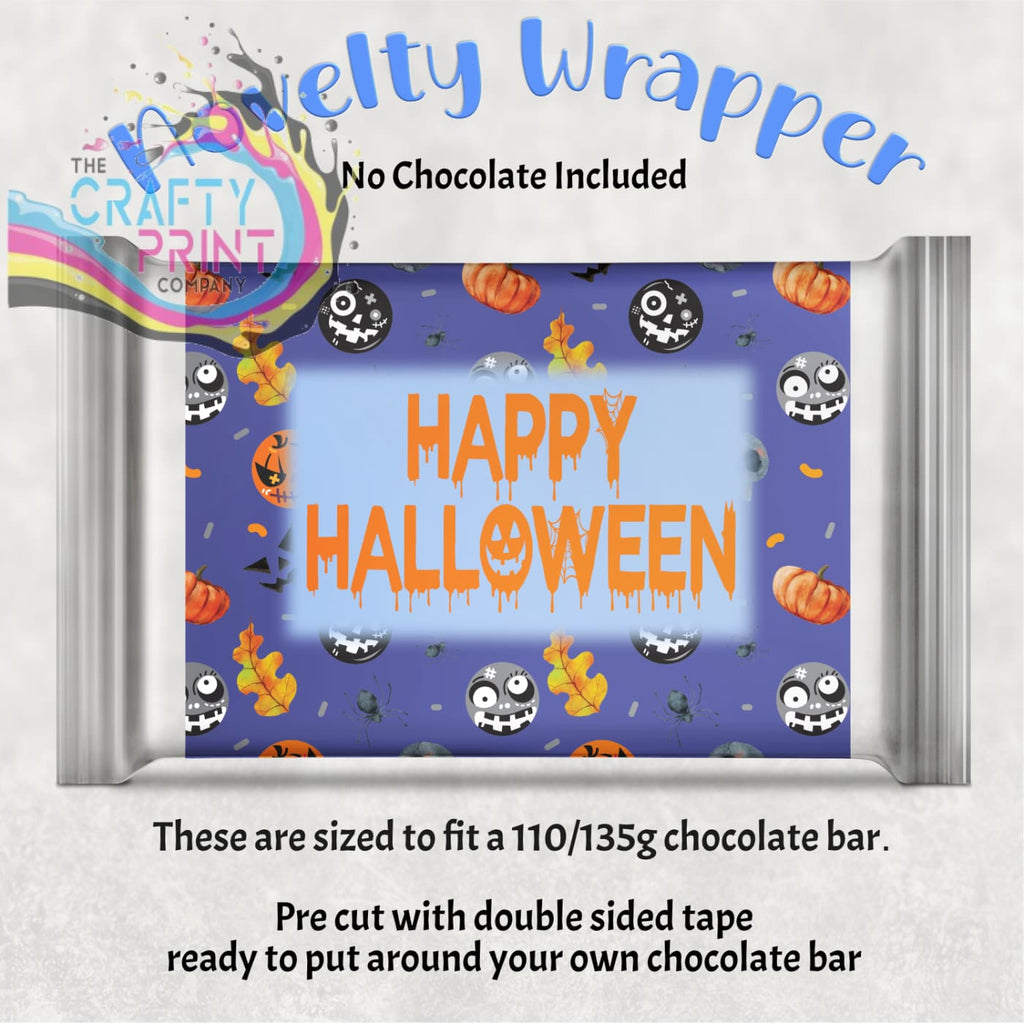 Happy Halloween V2 Chocolate Bar Wrapper - Gift Wrapping