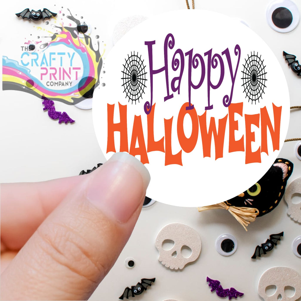 Happy Halloween Web Printed Sticker - Decorative Stickers