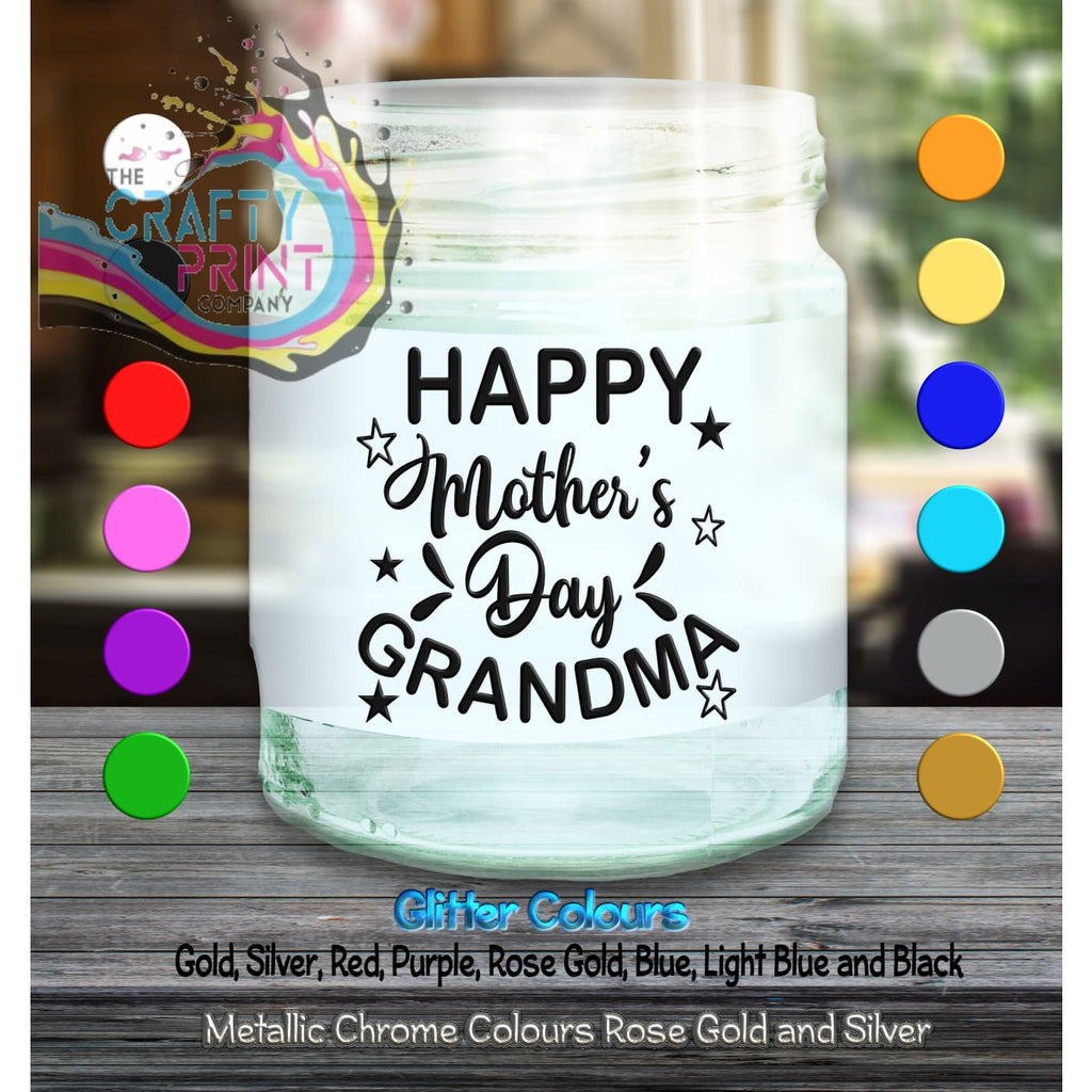 Happy Mothers Day Grandma Candle Decal Vinyl Sticker -