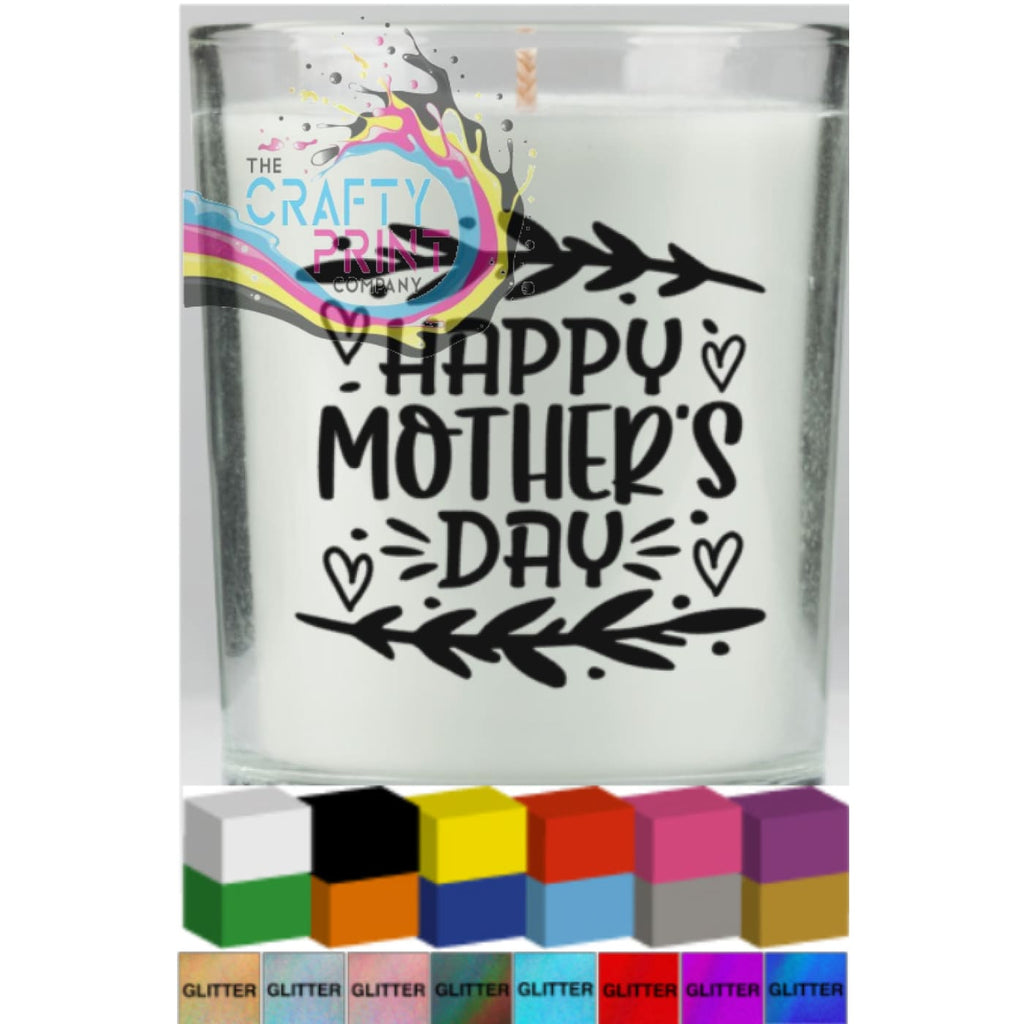 Happy Mother’s Day V3 Candle Decal Vinyl Sticker -