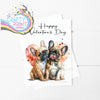 Happy Valentine’s Day French Bulldogs A5 Card - Greeting &