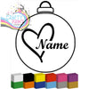 Heart Name for Bauble Sticker - Decorative Stickers