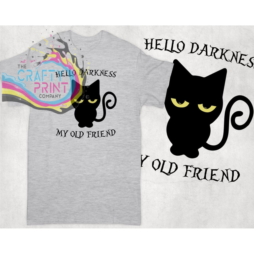 Hello Darkness My Old Friend T-shirt - Grey - Shirts & Tops