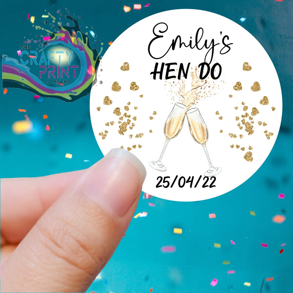 Hen Do Personalised Printed Sticker - Decorative Stickers