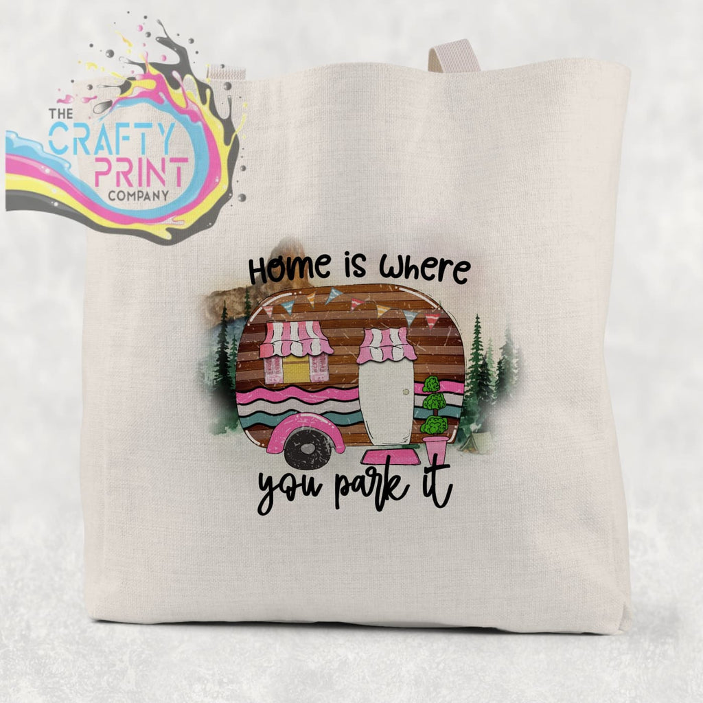 Home is where you park it Cotton Tote Bag - Natural -