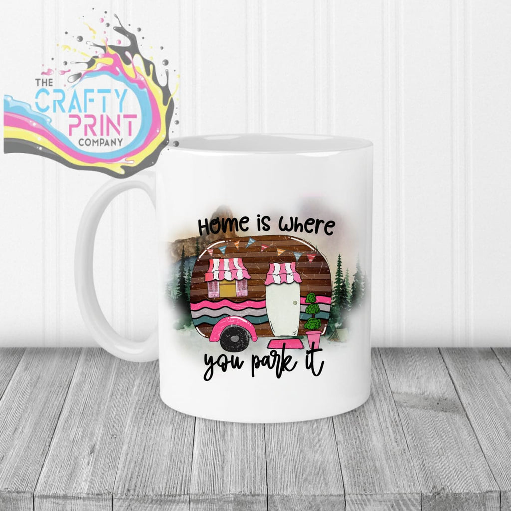 Home is where you park it Mug - White Handle & Inner - Mugs