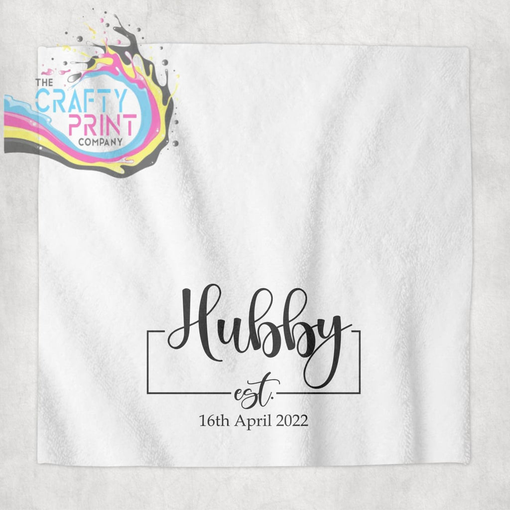 Hubby Est Personalised Face Cloth - Bath Towels & Washcloths