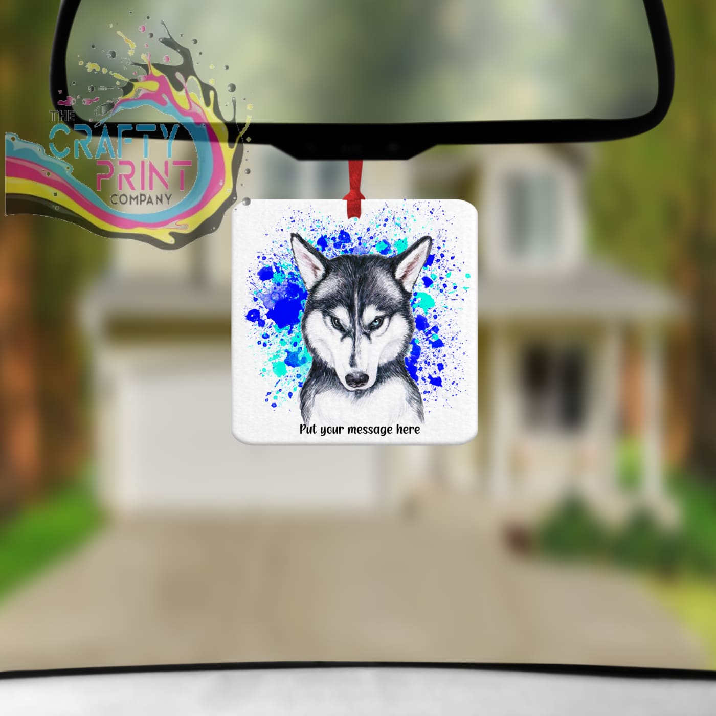 Husky Paint Splatter Car Air Freshener - Vehicle Fresheners
