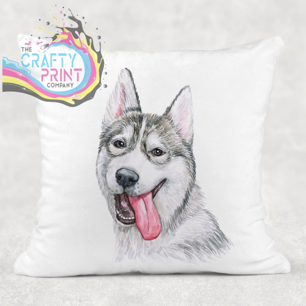 Husky Tongue Out Cushion - Chair & Sofa Cushions