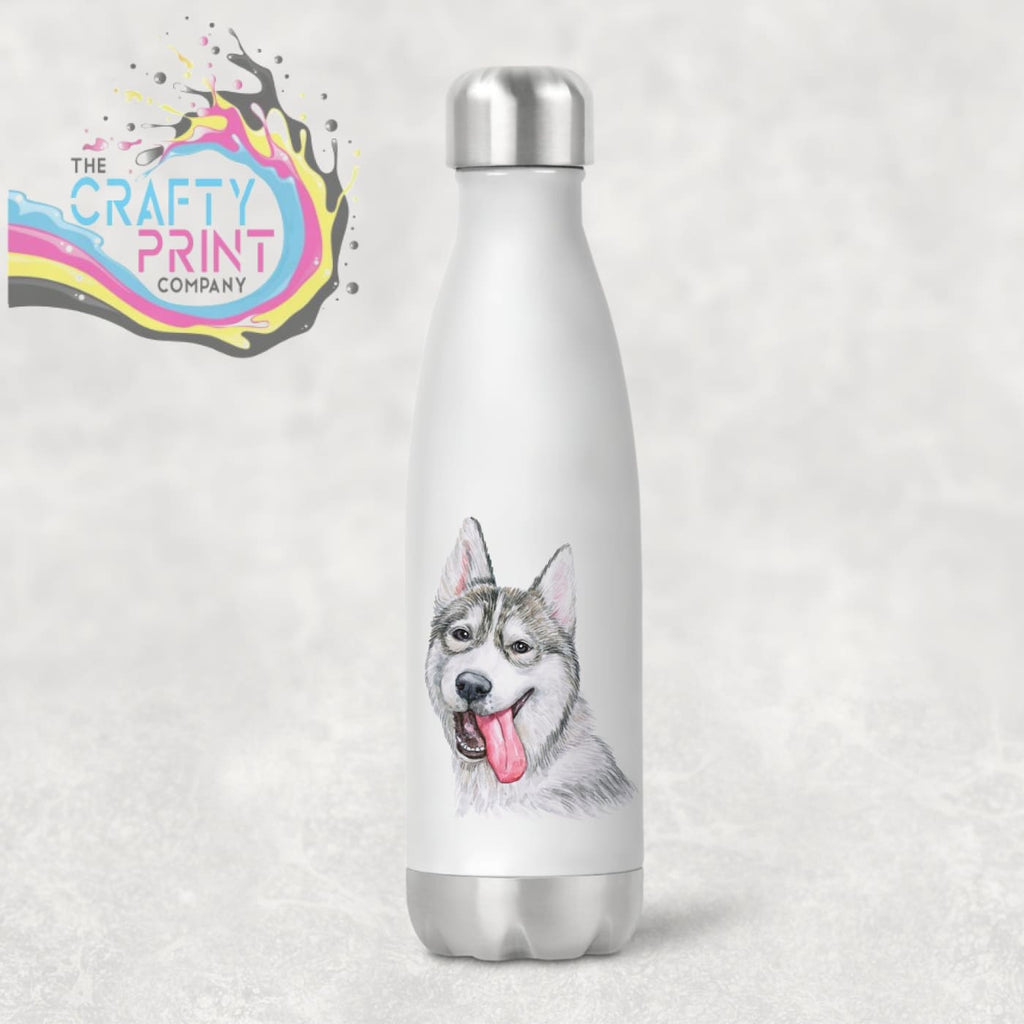 Husky Tongue Out Water Bottle - Bottles