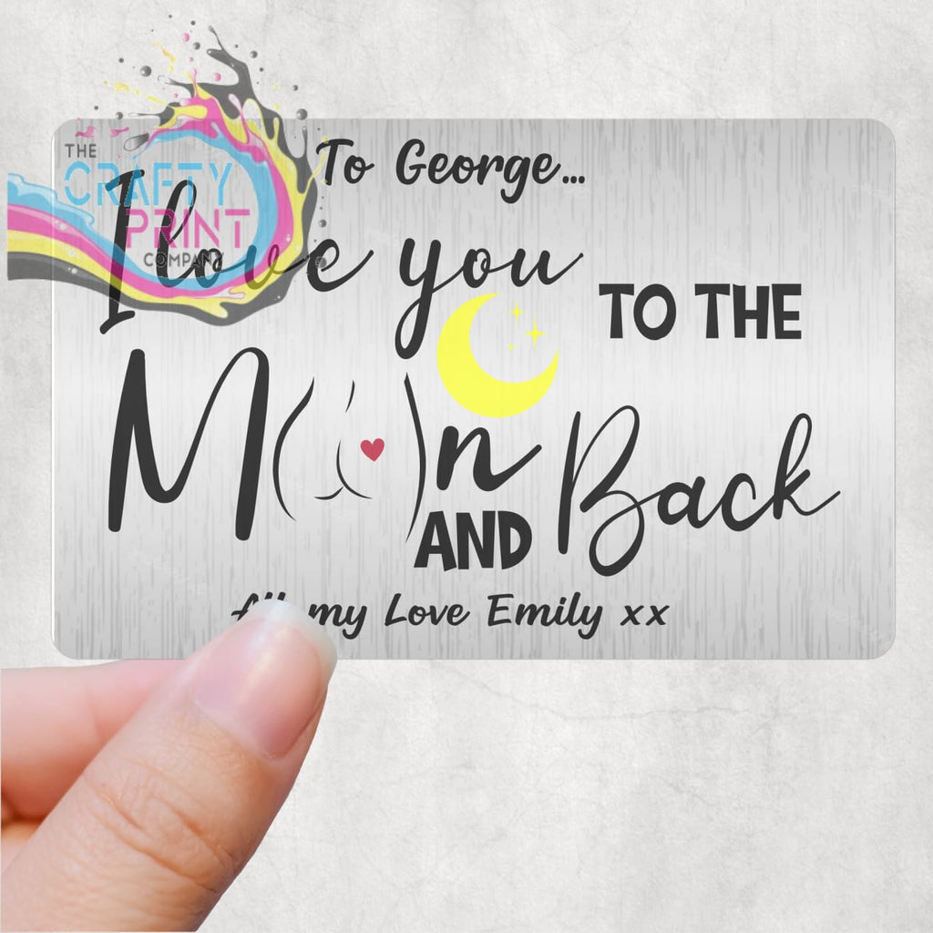 I love you to the Moon and Back Personalised Card for Wallet