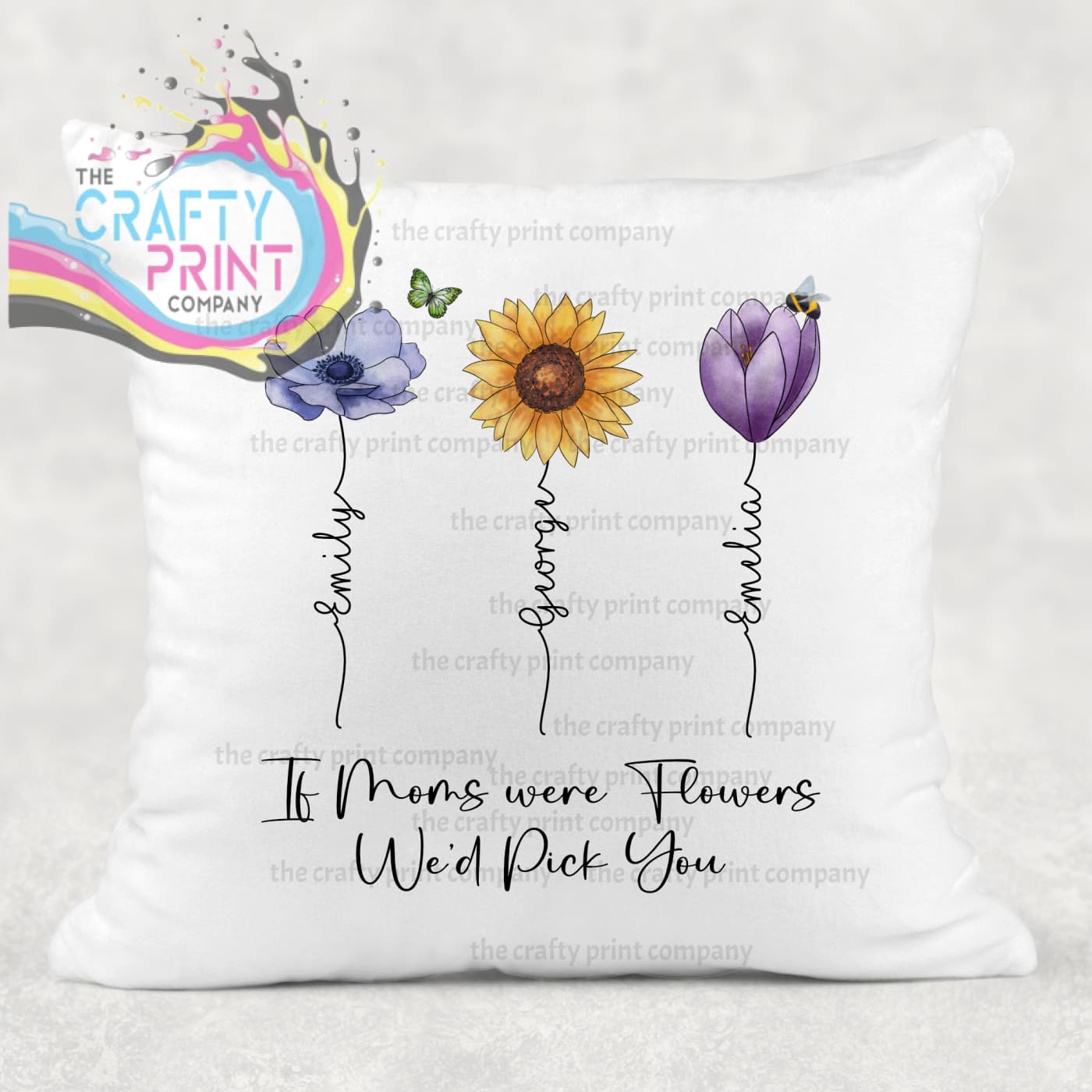 If Moms were Flowers Personalised Flower Stem Cushion