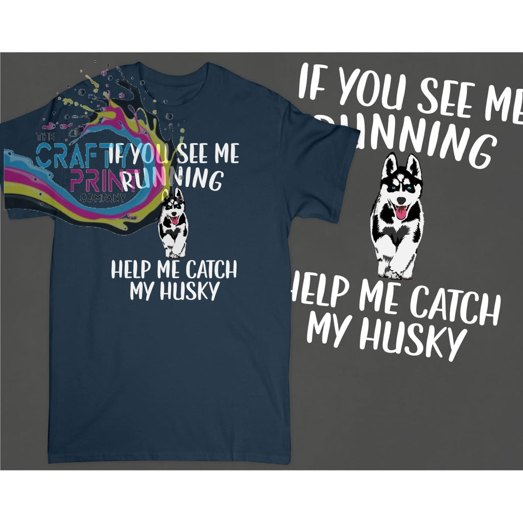 If you see me running Husky T-shirt - Dark Heather - Shirts