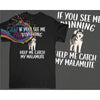 If you see me running Malamute T-shirt - Black - Shirts &