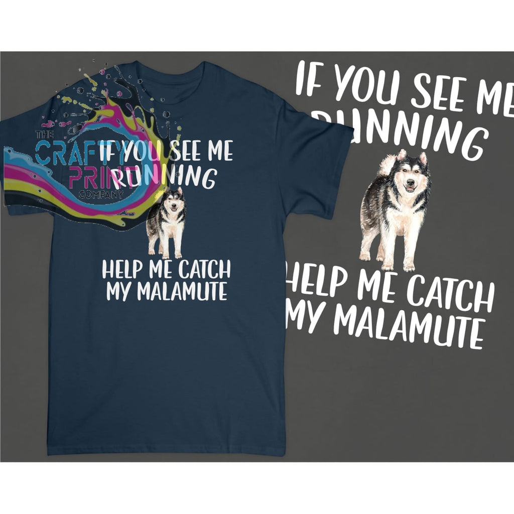 If you see me running Malamute T-shirt - Dark Heather -