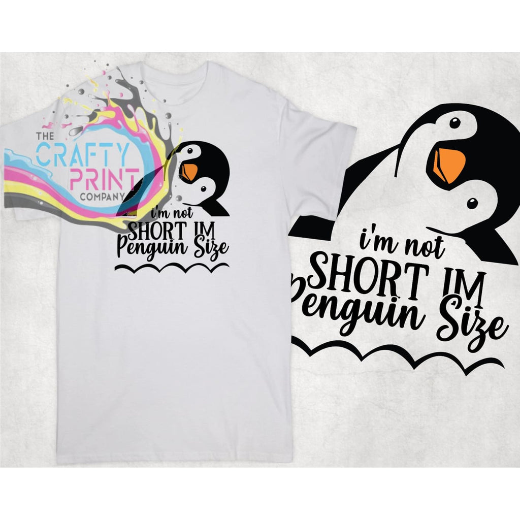 I’m not short Penguin Size T-shirt - White - Shirts & Tops