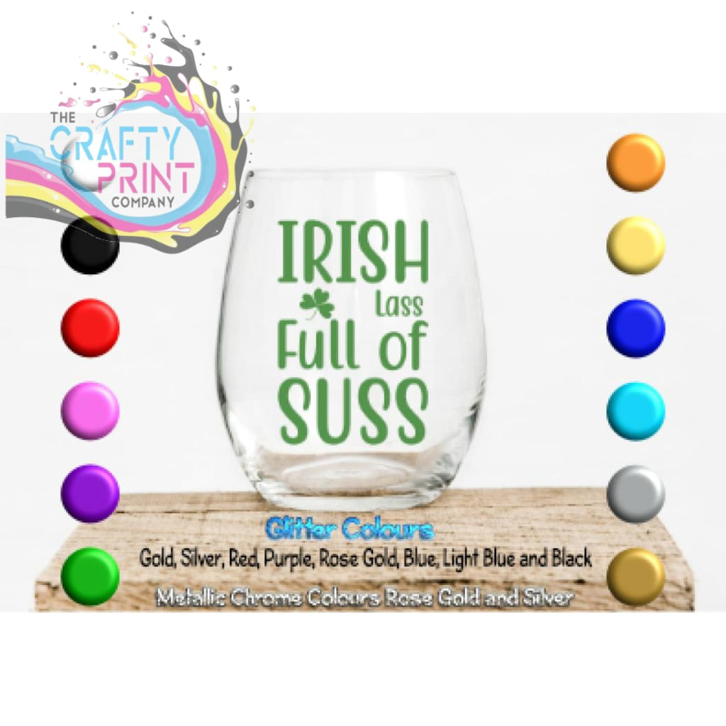 Irish lass full of suss Glass / Mug / Cup Decal / Sticker -