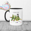 It wasn’t me Christmas Tree Cat Mug - Black Handle & Inner
