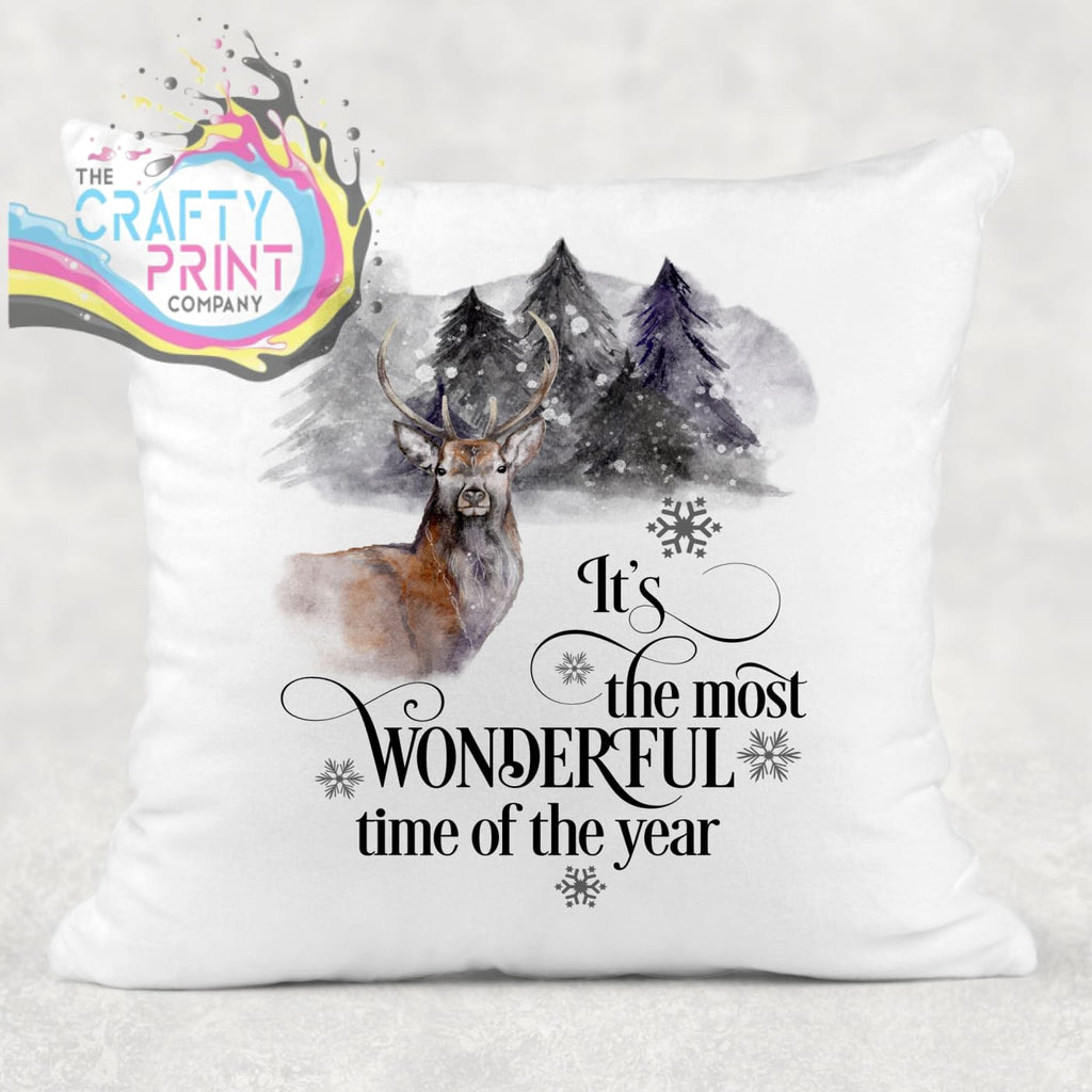 It’s the most wonderful time of Year Stag Cushion - Chair &