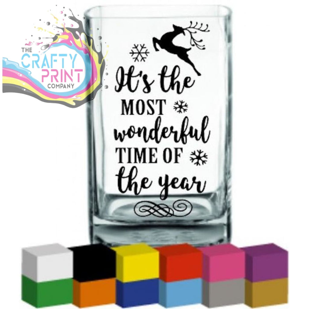 Its the most wonderful time of year Vase Decal Sticker -