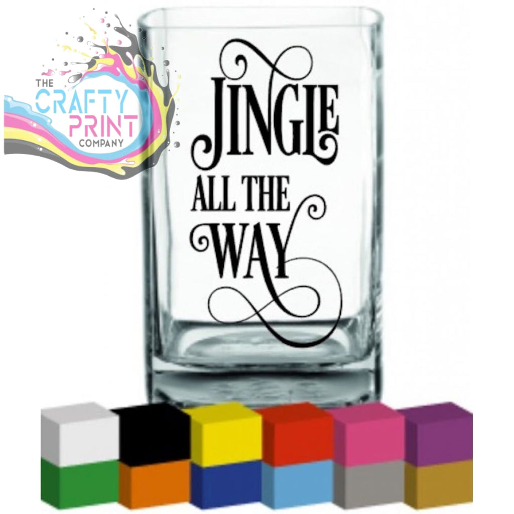 Jingle all the Way Vase Decal Sticker - Decorative Stickers