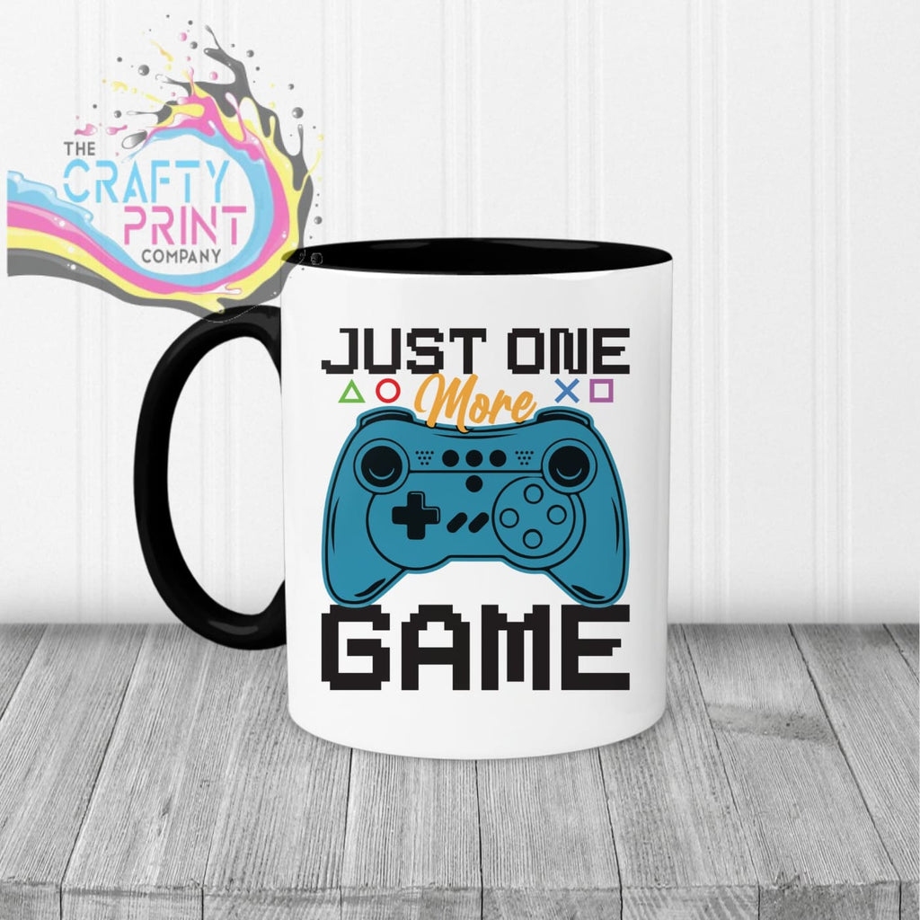 Just One More Game Mug - Black Handle & Inner - Mugs