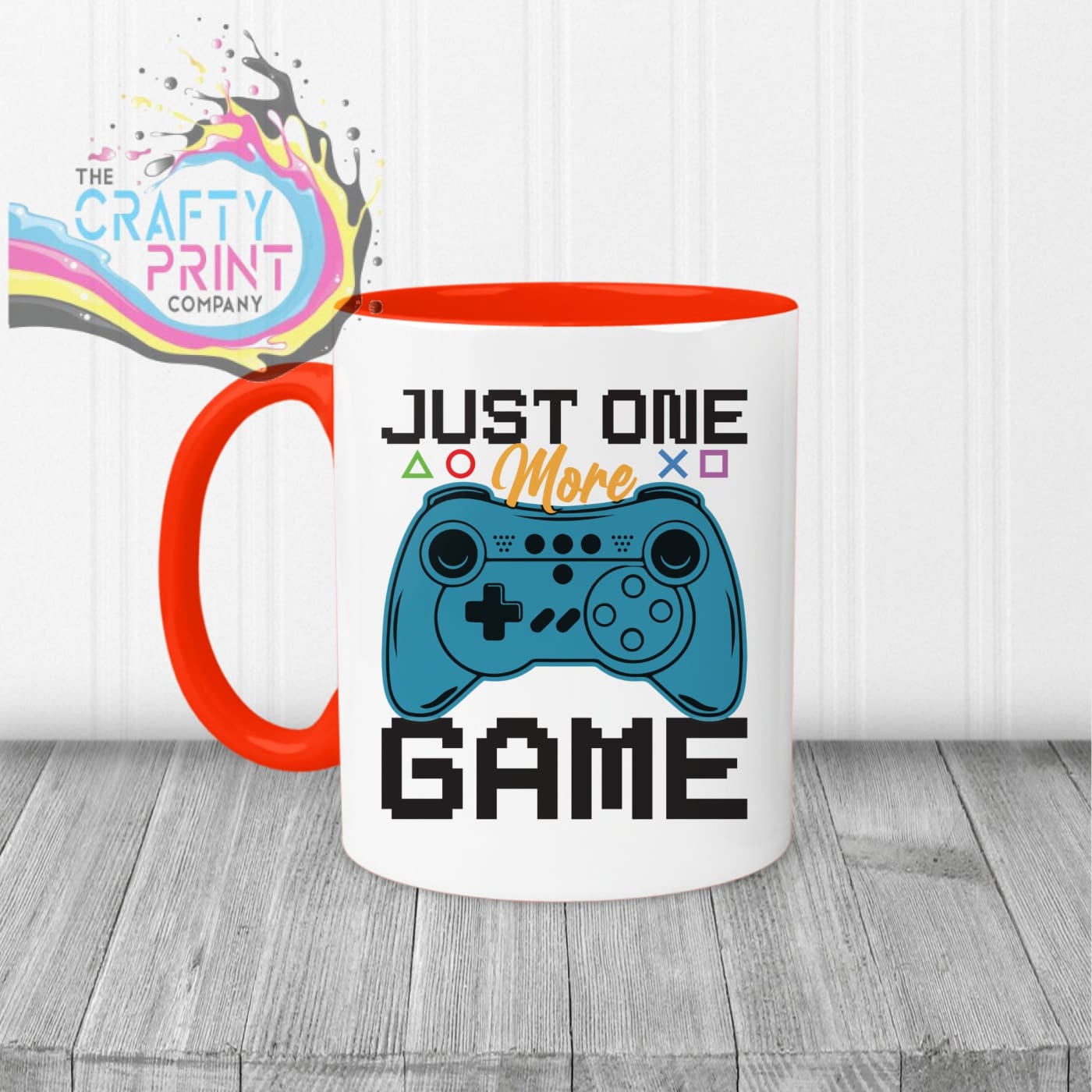 Just One More Game Mug - Red Handle & Inner - Mugs