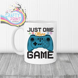 Just One More Game Mug - White Handle & Inner - Mugs