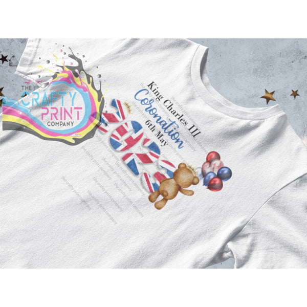 King Charles III Coronation Girl Boy T-shirt 2023 Balloon