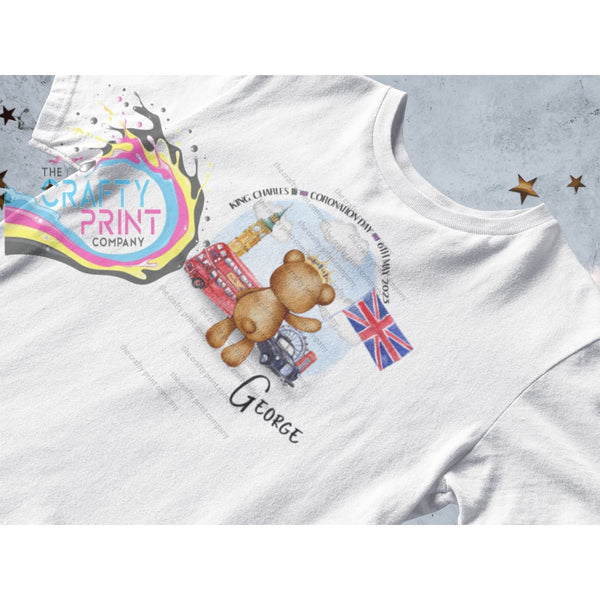 King Charles III Coronation Girl Boy T-Shirt Teddy Design