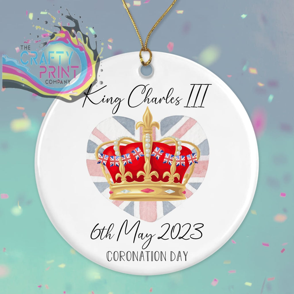 King Charles III Coronation Crown Ceramic Ornament - Holiday