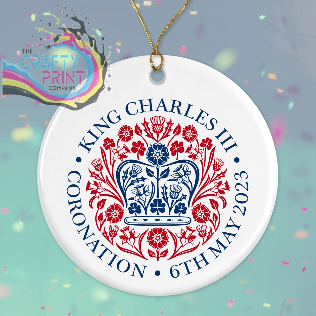 King Charles III Coronation Logo Ceramic Ornament - English