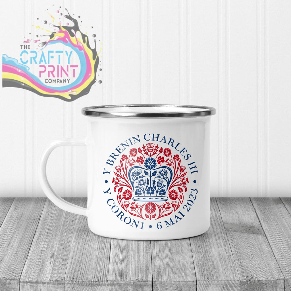 Official King Charles III Coronation Logo Mug - Enamel /