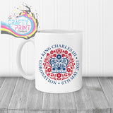 Official King Charles III Coronation Logo Mug - White